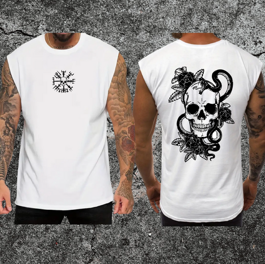 Camiseta sin Mangas Calavera Vikinga ☠️ X 2 UNIDADES