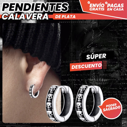 💀Aretes Aro De ﻿Calavera💀