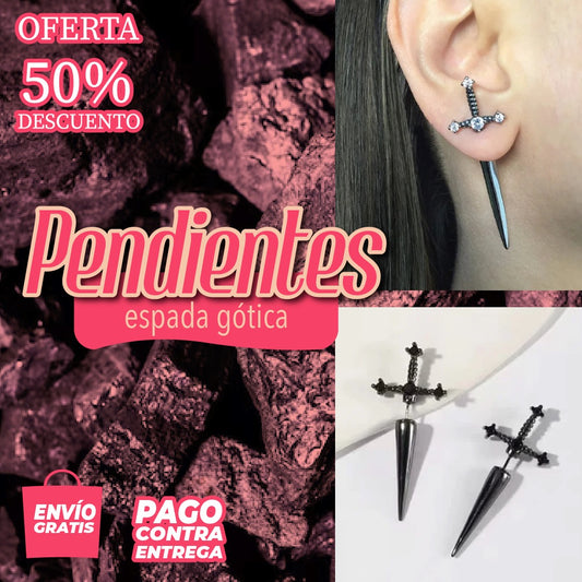 🗡️ Pendientes Espada Gótica🌟